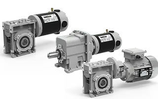 Transtecno Alu DC gearmotor with aluminium gearbox and DC electric motor